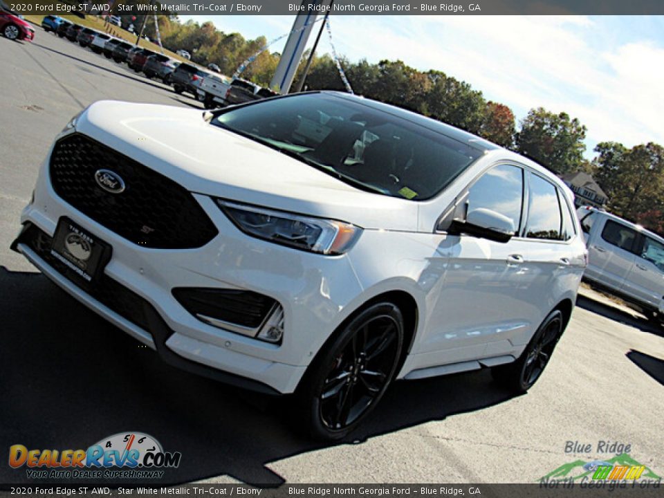 2020 Ford Edge ST AWD Star White Metallic Tri-Coat / Ebony Photo #28