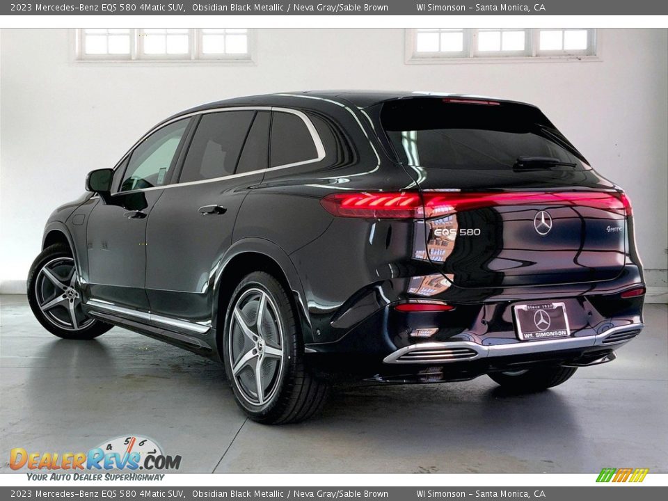 2023 Mercedes-Benz EQS 580 4Matic SUV Obsidian Black Metallic / Neva Gray/Sable Brown Photo #2