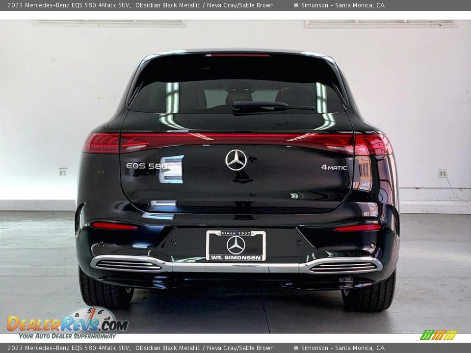 2023 Mercedes-Benz EQS 580 4Matic SUV Obsidian Black Metallic / Neva Gray/Sable Brown Photo #3