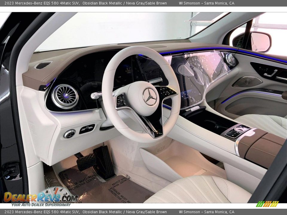 Neva Gray/Sable Brown Interior - 2023 Mercedes-Benz EQS 580 4Matic SUV Photo #4