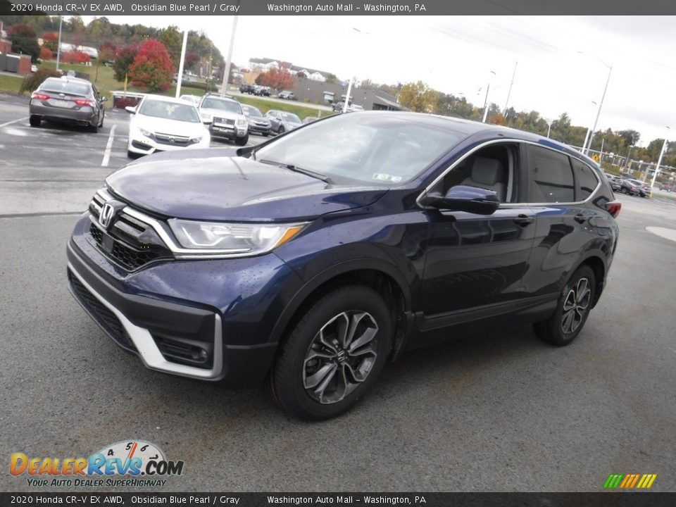 2020 Honda CR-V EX AWD Obsidian Blue Pearl / Gray Photo #6