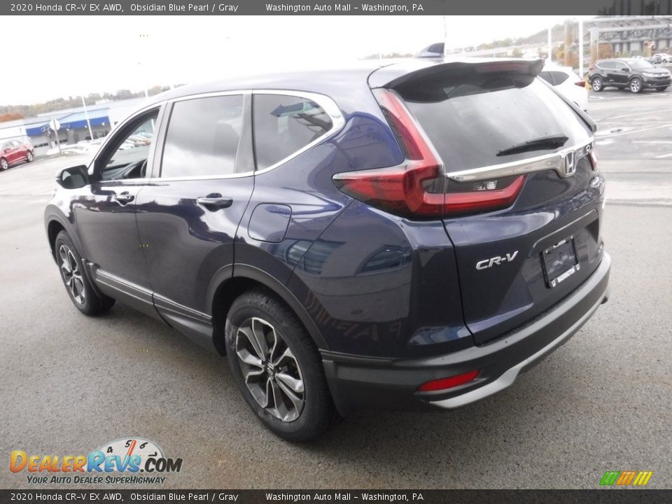 2020 Honda CR-V EX AWD Obsidian Blue Pearl / Gray Photo #8