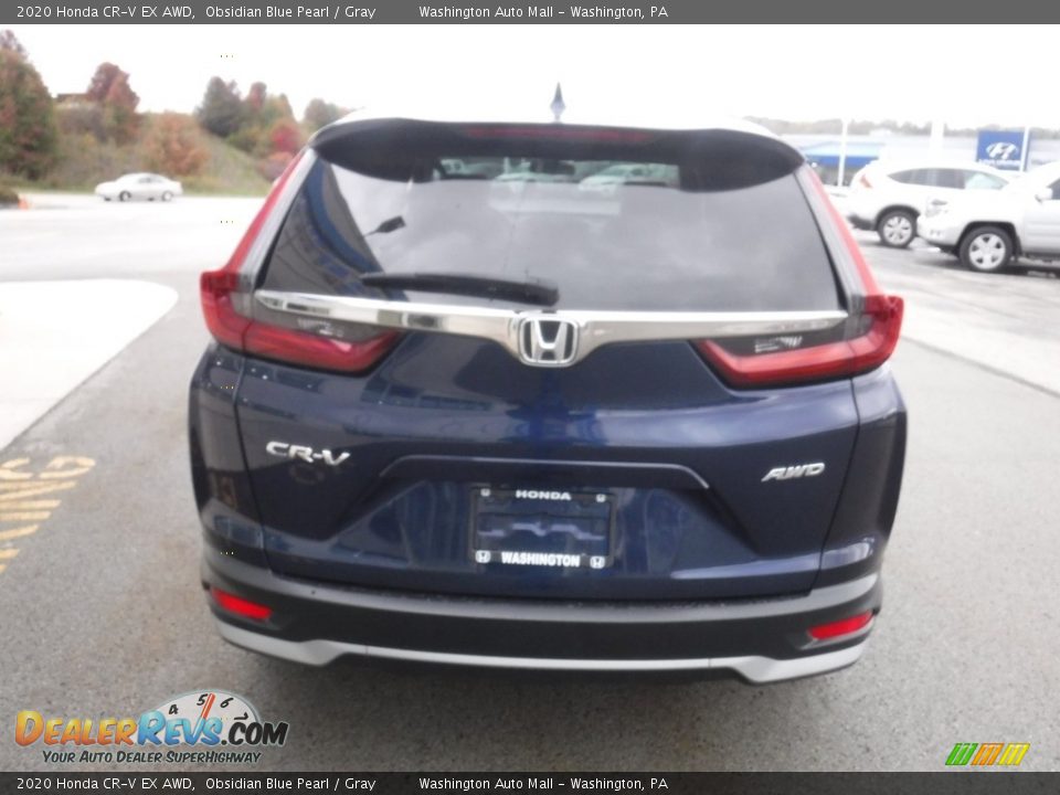 2020 Honda CR-V EX AWD Obsidian Blue Pearl / Gray Photo #9