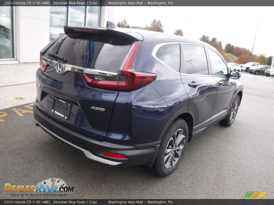 2020 Honda CR-V EX AWD Obsidian Blue Pearl / Gray Photo #10