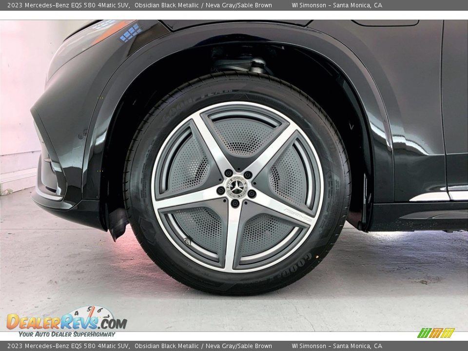 2023 Mercedes-Benz EQS 580 4Matic SUV Obsidian Black Metallic / Neva Gray/Sable Brown Photo #10