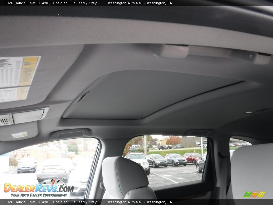 2020 Honda CR-V EX AWD Obsidian Blue Pearl / Gray Photo #12