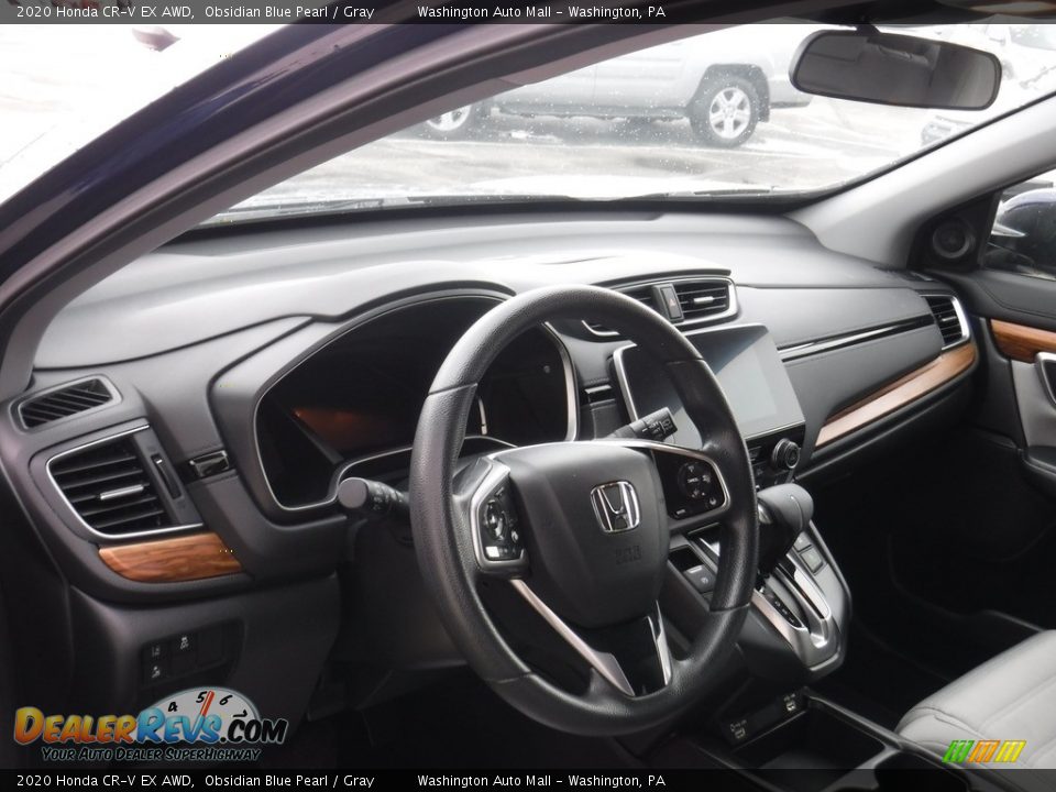 2020 Honda CR-V EX AWD Obsidian Blue Pearl / Gray Photo #14