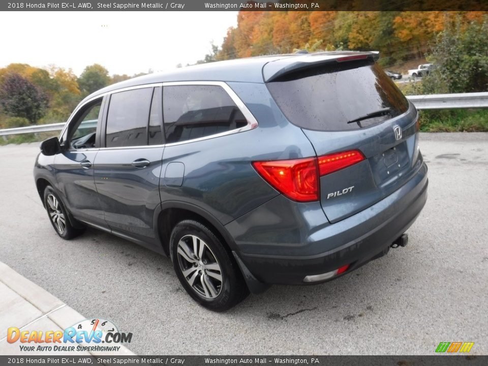 2018 Honda Pilot EX-L AWD Steel Sapphire Metallic / Gray Photo #14