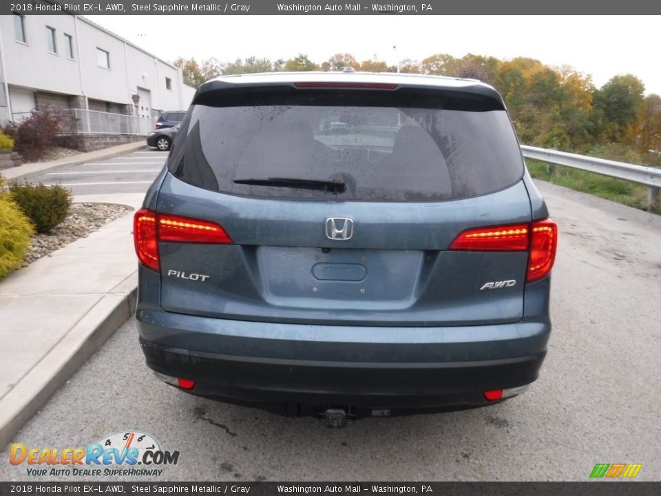 2018 Honda Pilot EX-L AWD Steel Sapphire Metallic / Gray Photo #15