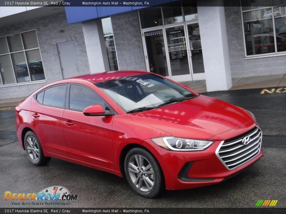 2017 Hyundai Elantra SE Red / Gray Photo #1