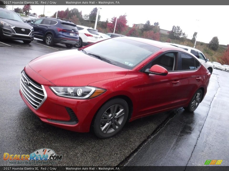 2017 Hyundai Elantra SE Red / Gray Photo #5