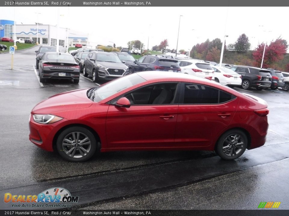 2017 Hyundai Elantra SE Red / Gray Photo #6