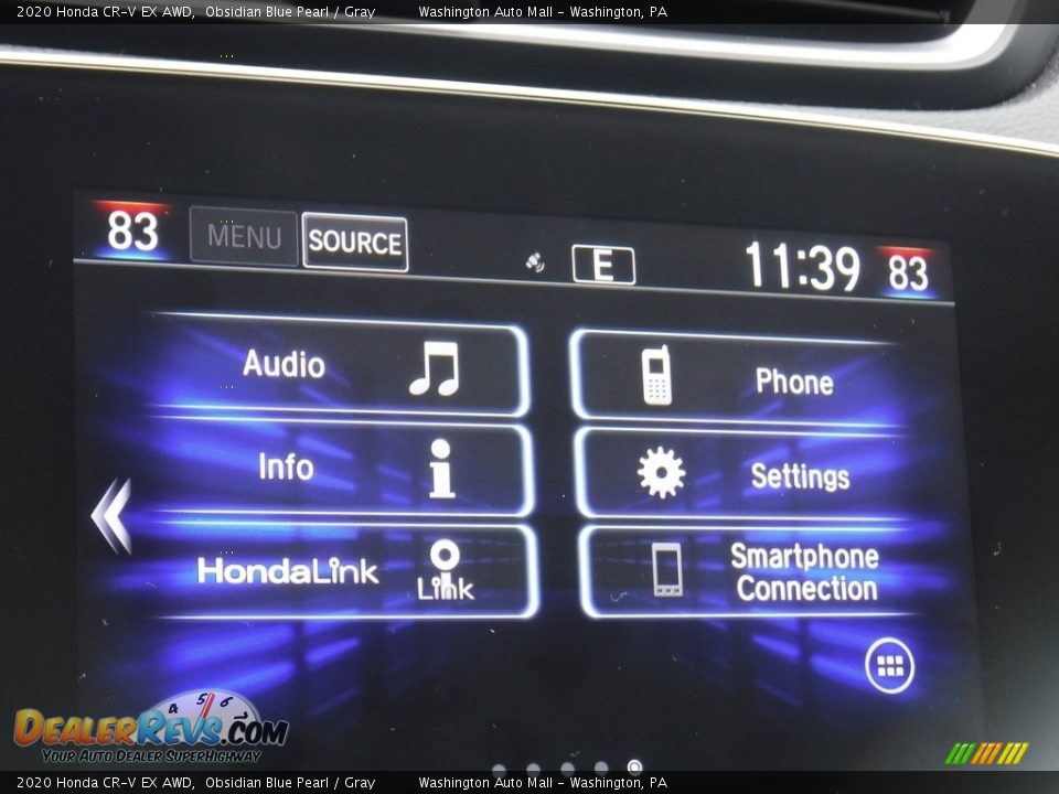 2020 Honda CR-V EX AWD Obsidian Blue Pearl / Gray Photo #22