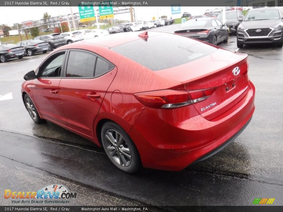 2017 Hyundai Elantra SE Red / Gray Photo #7