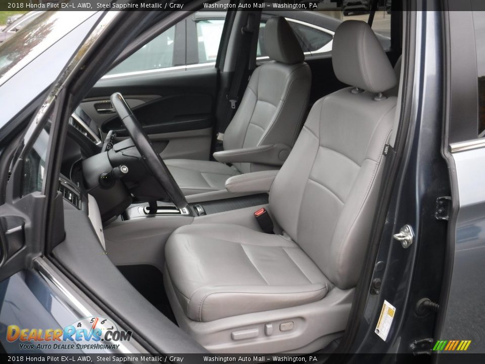 2018 Honda Pilot EX-L AWD Steel Sapphire Metallic / Gray Photo #23