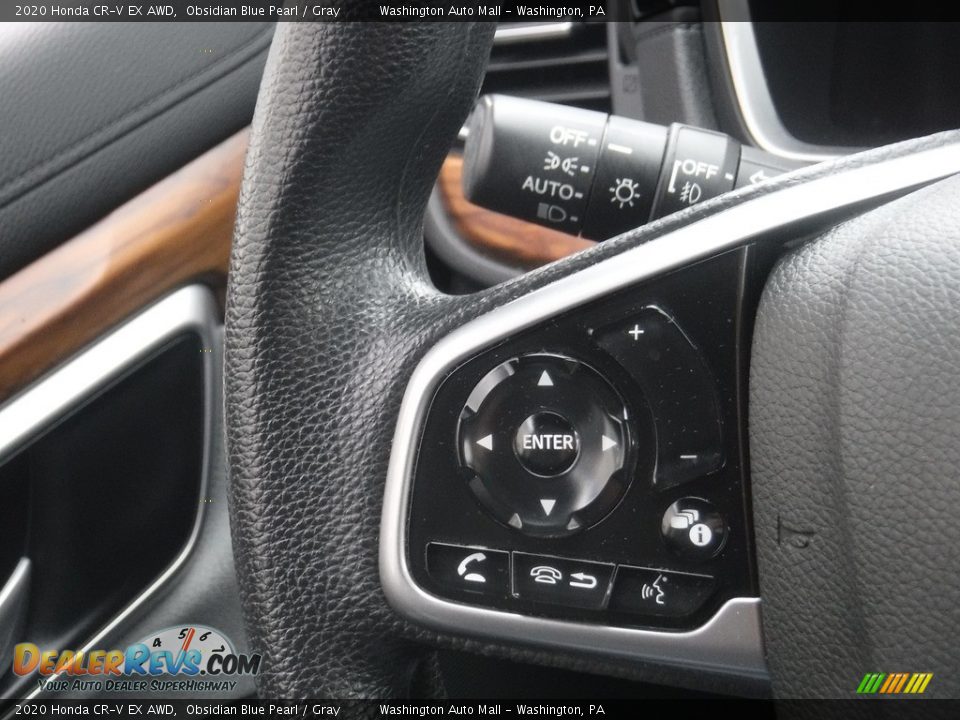 2020 Honda CR-V EX AWD Obsidian Blue Pearl / Gray Photo #25