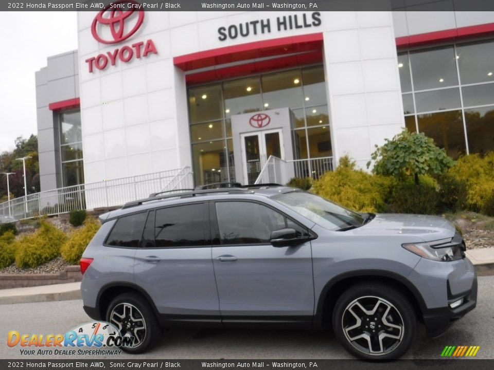 2022 Honda Passport Elite AWD Sonic Gray Pearl / Black Photo #2