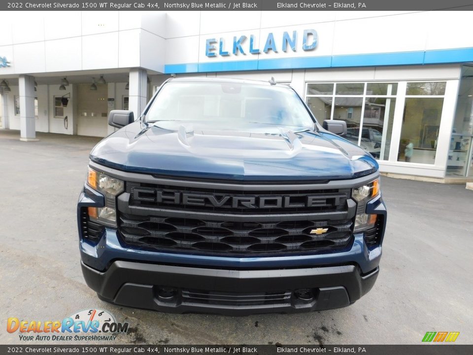 2022 Chevrolet Silverado 1500 WT Regular Cab 4x4 Northsky Blue Metallic / Jet Black Photo #4