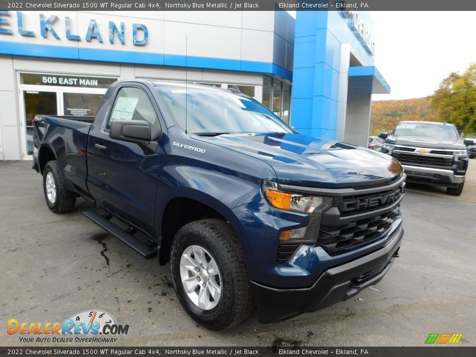 2022 Chevrolet Silverado 1500 WT Regular Cab 4x4 Northsky Blue Metallic / Jet Black Photo #5