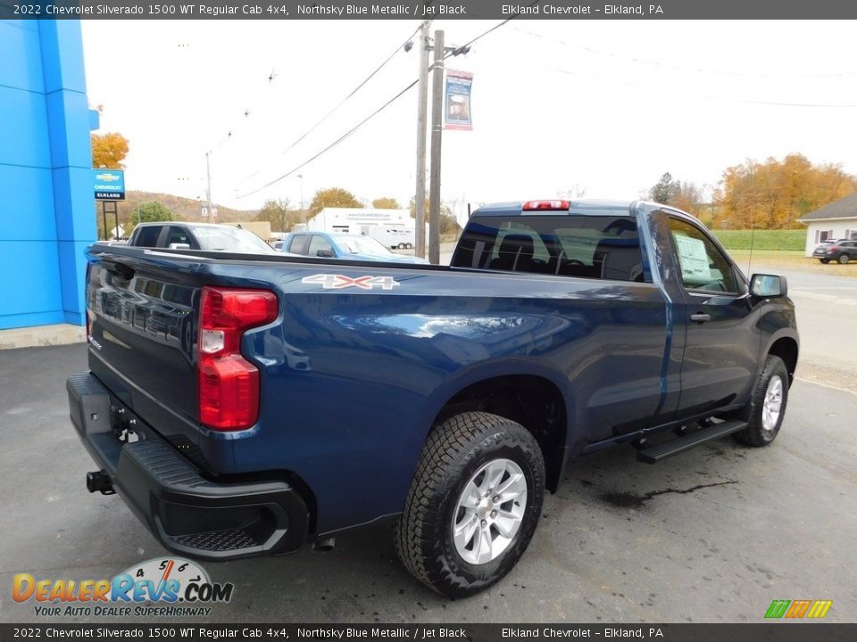 2022 Chevrolet Silverado 1500 WT Regular Cab 4x4 Northsky Blue Metallic / Jet Black Photo #9