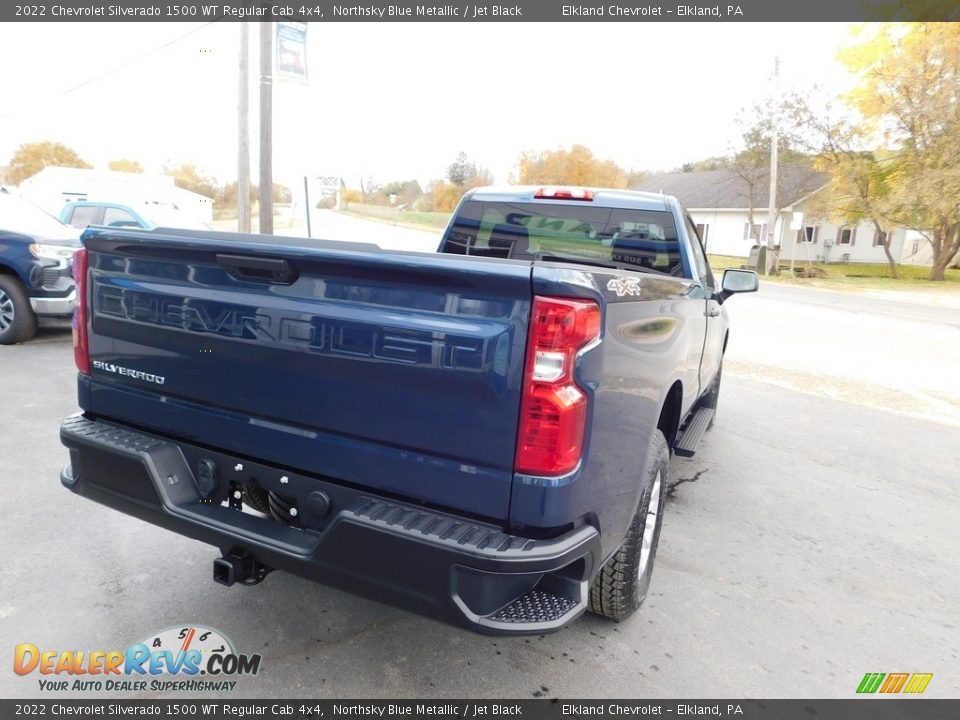 2022 Chevrolet Silverado 1500 WT Regular Cab 4x4 Northsky Blue Metallic / Jet Black Photo #10