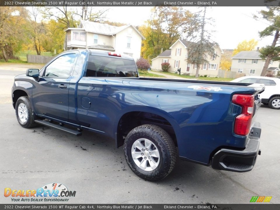 2022 Chevrolet Silverado 1500 WT Regular Cab 4x4 Northsky Blue Metallic / Jet Black Photo #13