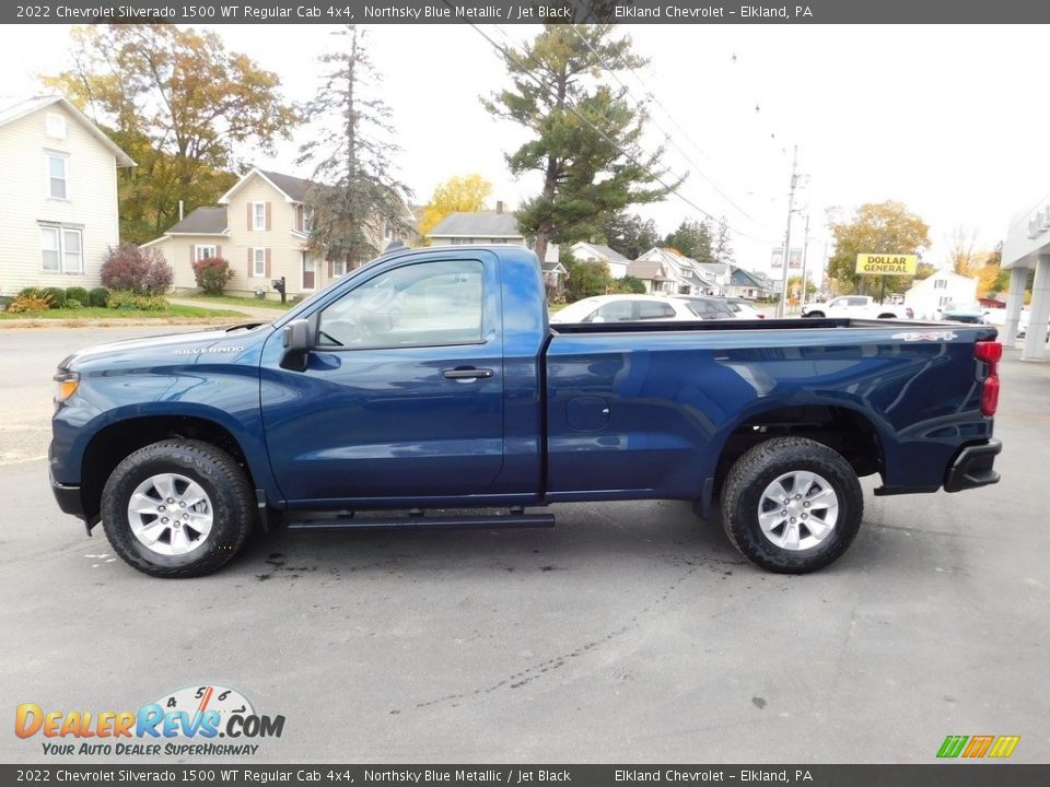 2022 Chevrolet Silverado 1500 WT Regular Cab 4x4 Northsky Blue Metallic / Jet Black Photo #14