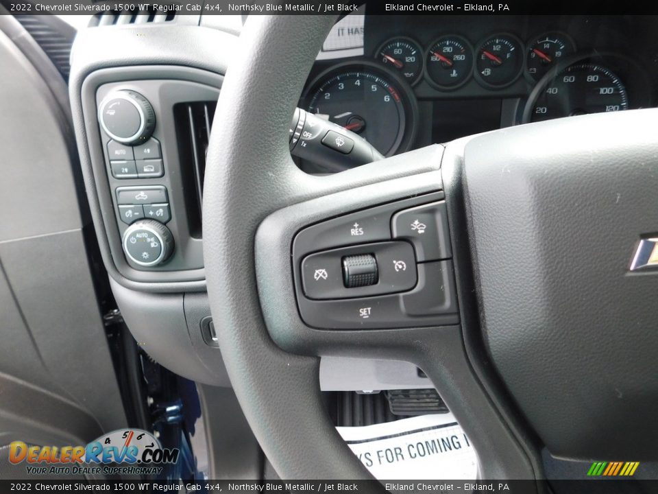 2022 Chevrolet Silverado 1500 WT Regular Cab 4x4 Northsky Blue Metallic / Jet Black Photo #28