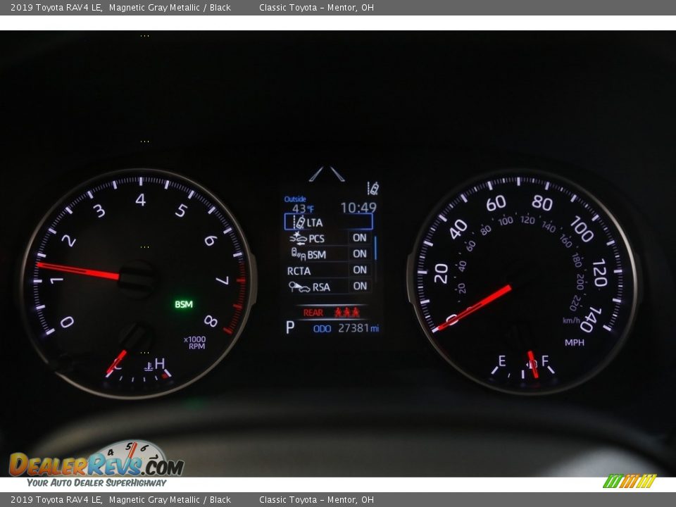2019 Toyota RAV4 LE Magnetic Gray Metallic / Black Photo #8