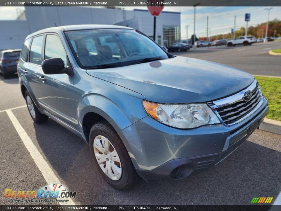 2010 Subaru Forester 2.5 X Sage Green Metallic / Platinum Photo #3