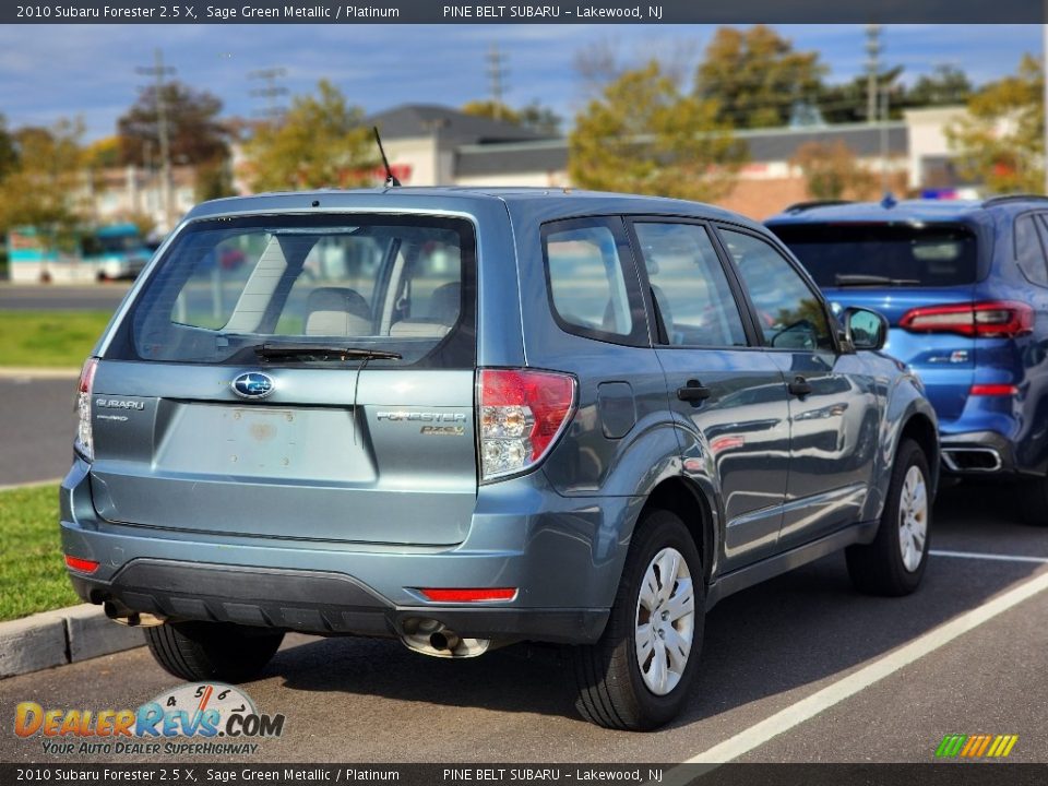 2010 Subaru Forester 2.5 X Sage Green Metallic / Platinum Photo #6