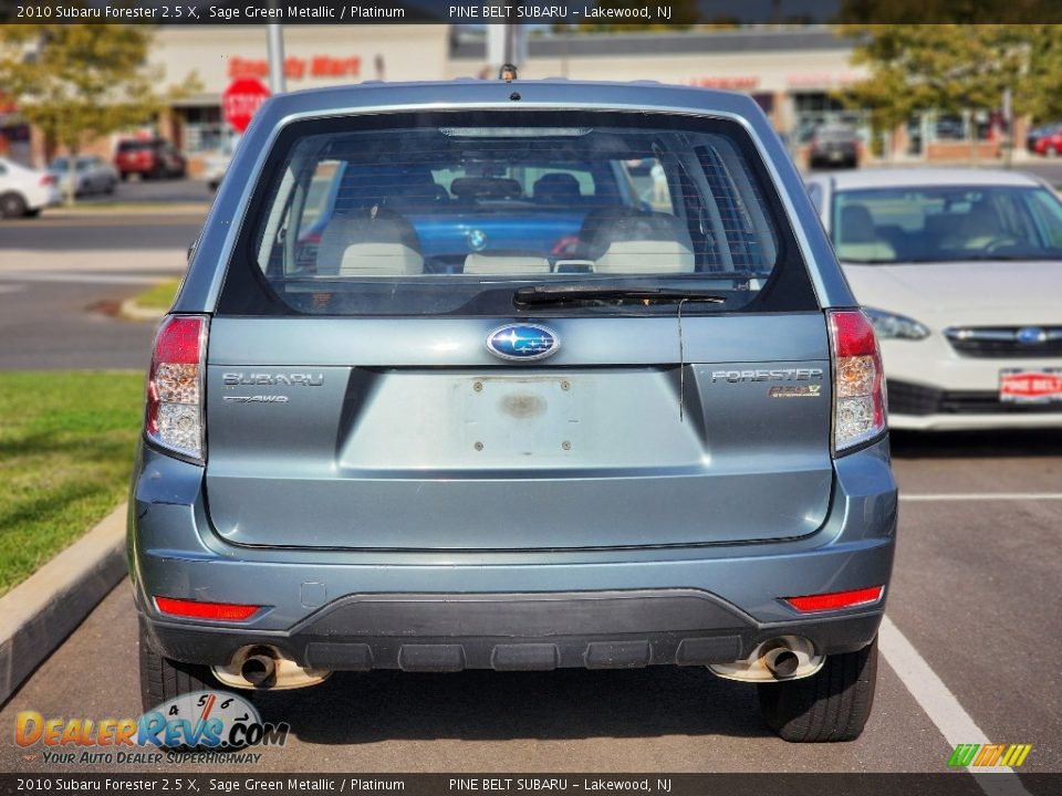 2010 Subaru Forester 2.5 X Sage Green Metallic / Platinum Photo #7