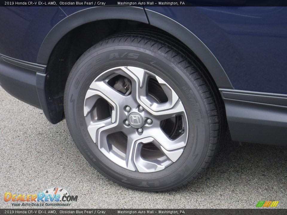 2019 Honda CR-V EX-L AWD Obsidian Blue Pearl / Gray Photo #4