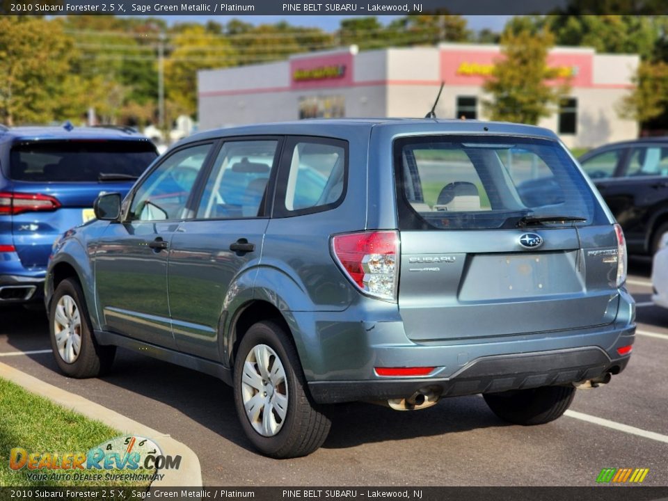 2010 Subaru Forester 2.5 X Sage Green Metallic / Platinum Photo #8