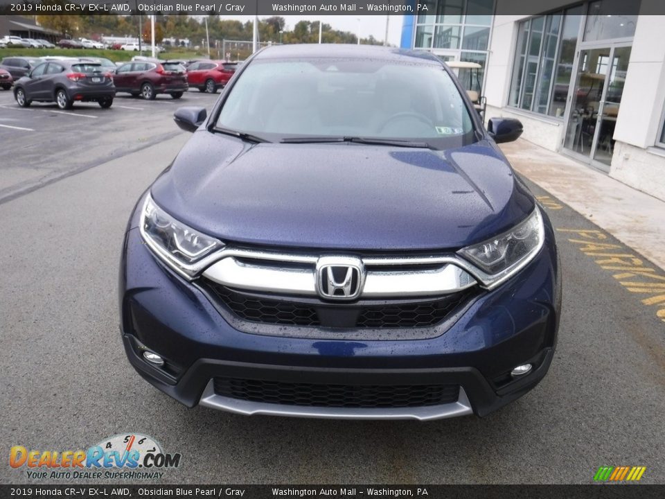 2019 Honda CR-V EX-L AWD Obsidian Blue Pearl / Gray Photo #5