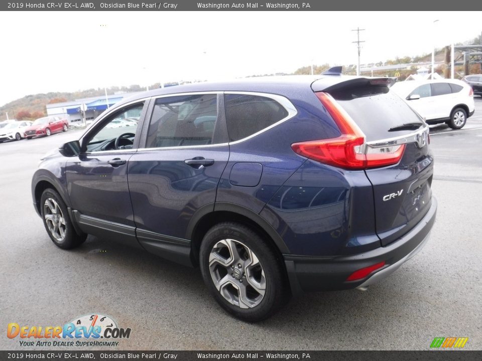 2019 Honda CR-V EX-L AWD Obsidian Blue Pearl / Gray Photo #8