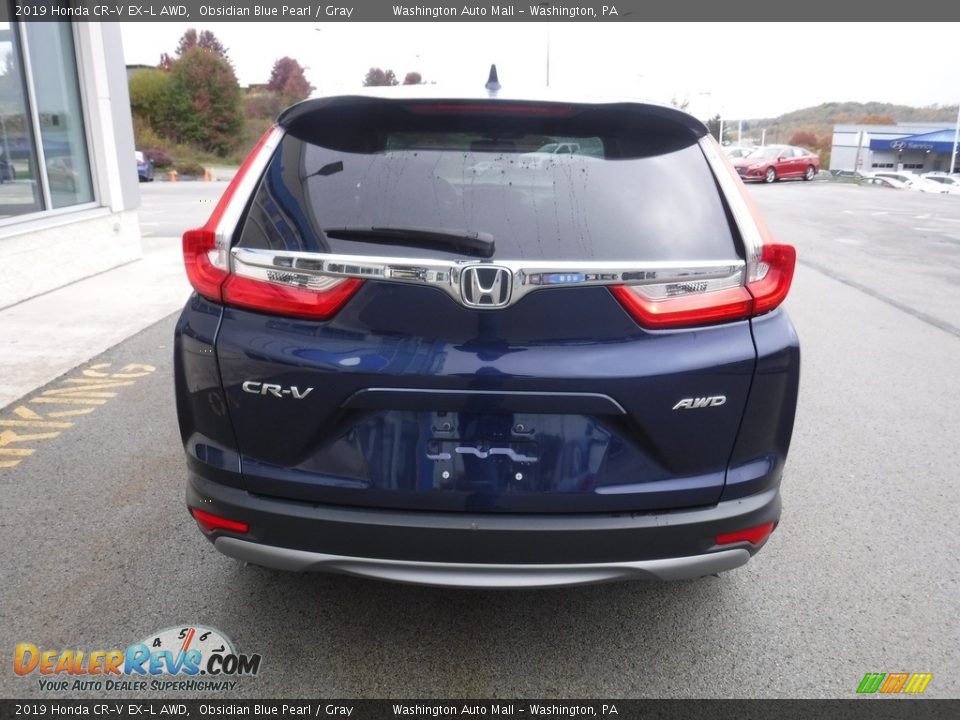 2019 Honda CR-V EX-L AWD Obsidian Blue Pearl / Gray Photo #9