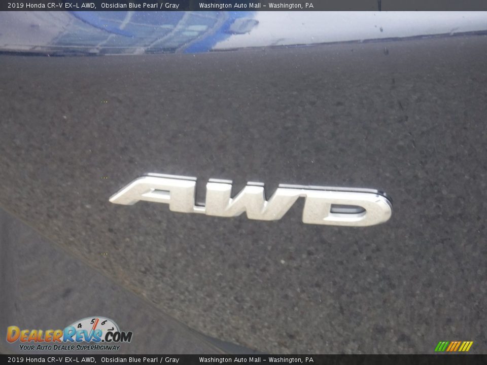 2019 Honda CR-V EX-L AWD Obsidian Blue Pearl / Gray Photo #11