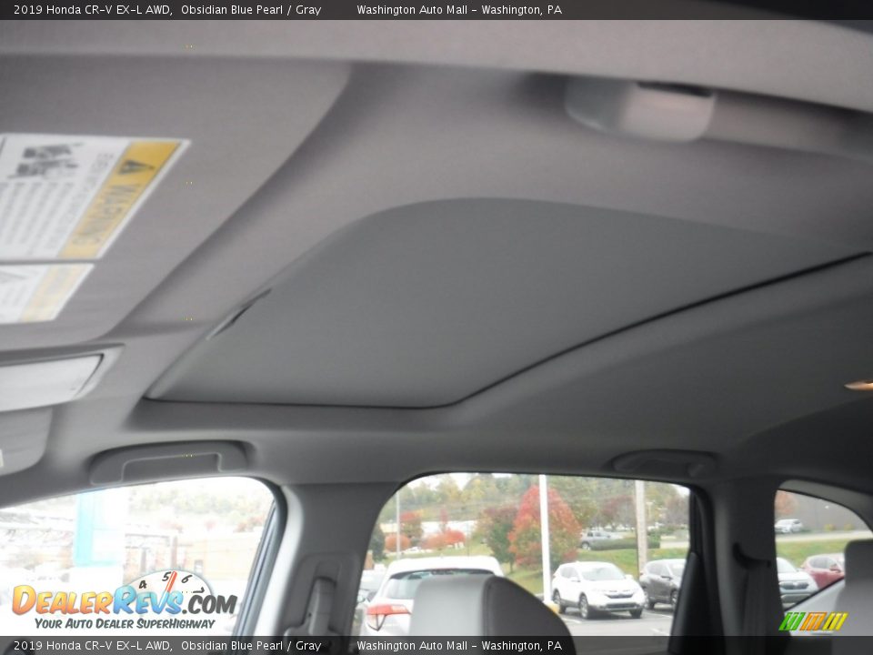 2019 Honda CR-V EX-L AWD Obsidian Blue Pearl / Gray Photo #12