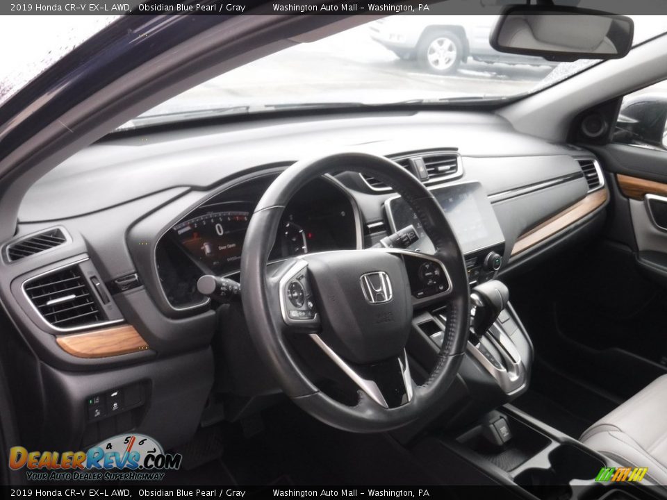 2019 Honda CR-V EX-L AWD Obsidian Blue Pearl / Gray Photo #13