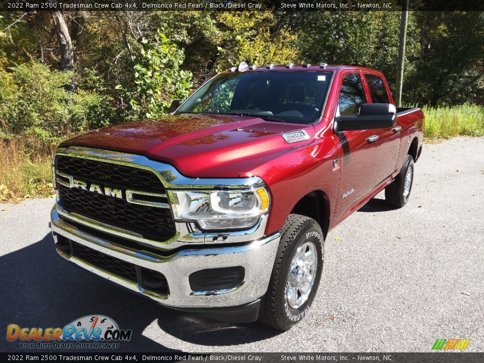 2022 Ram 2500 Tradesman Crew Cab 4x4 Delmonico Red Pearl / Black/Diesel Gray Photo #2