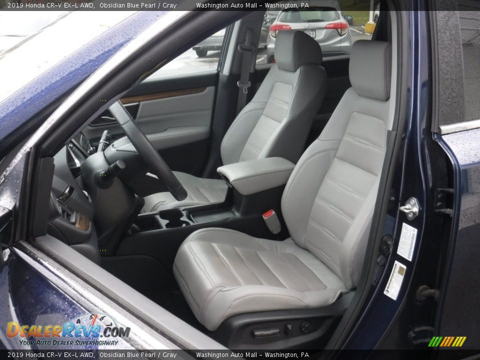 2019 Honda CR-V EX-L AWD Obsidian Blue Pearl / Gray Photo #18