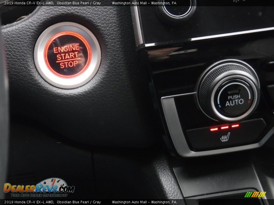 2019 Honda CR-V EX-L AWD Obsidian Blue Pearl / Gray Photo #19