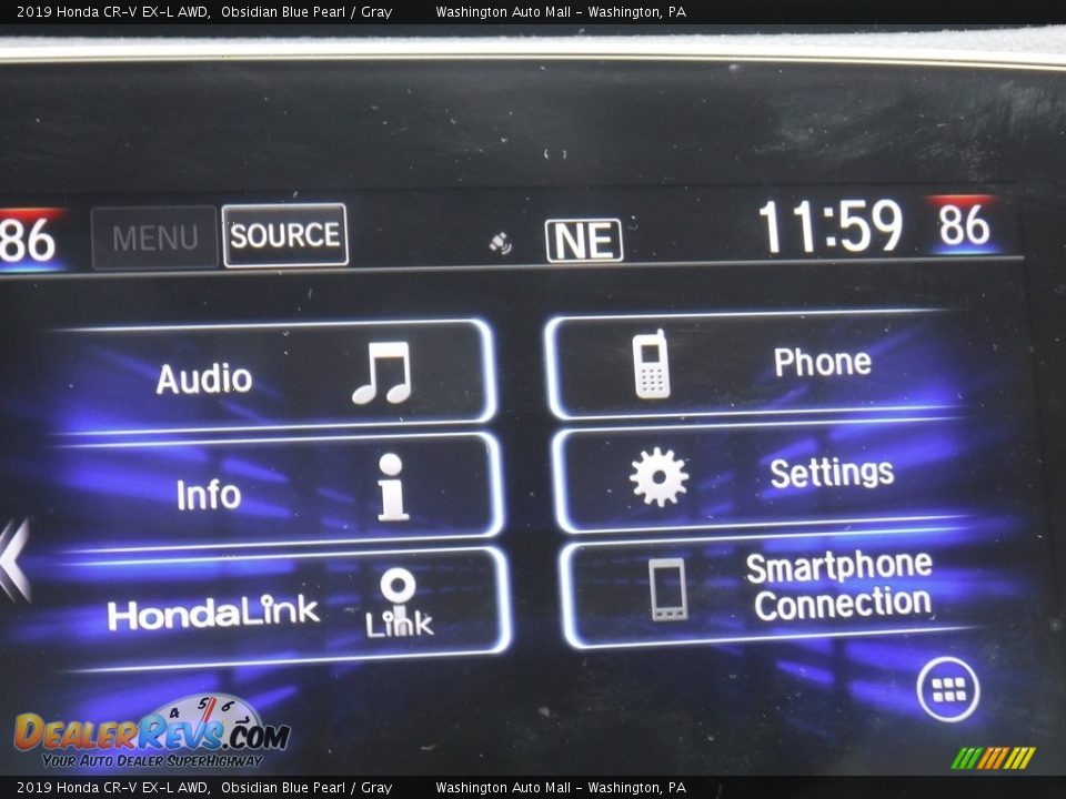 2019 Honda CR-V EX-L AWD Obsidian Blue Pearl / Gray Photo #20