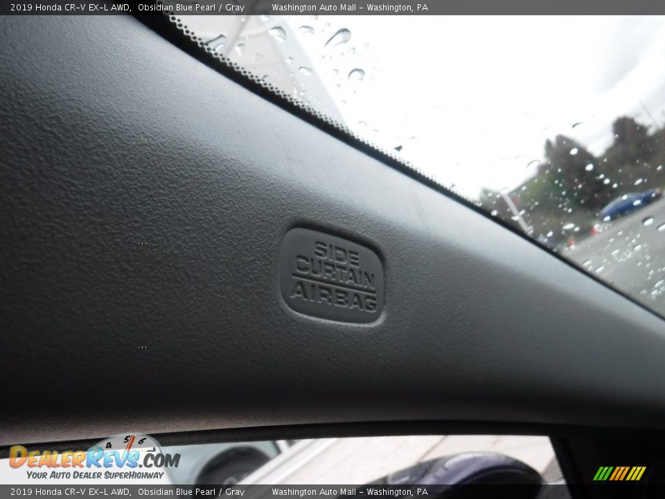 2019 Honda CR-V EX-L AWD Obsidian Blue Pearl / Gray Photo #24