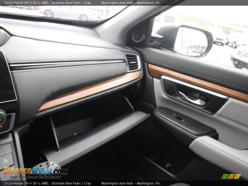 2019 Honda CR-V EX-L AWD Obsidian Blue Pearl / Gray Photo #28