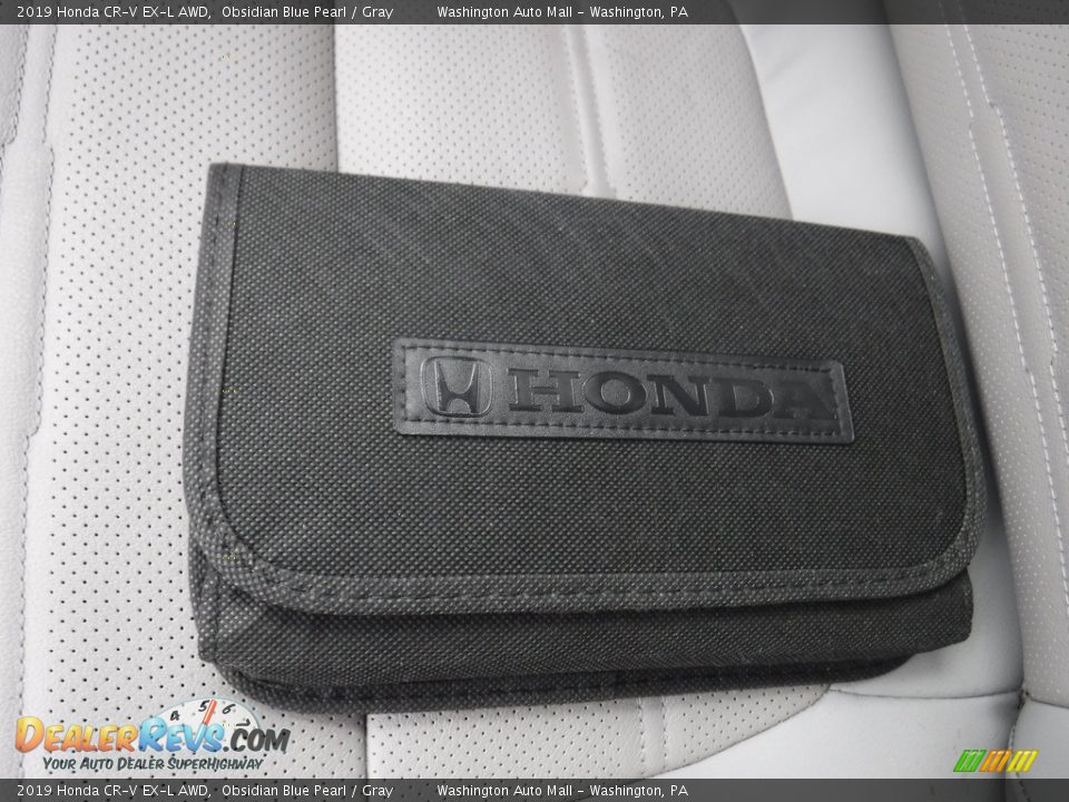 2019 Honda CR-V EX-L AWD Obsidian Blue Pearl / Gray Photo #32