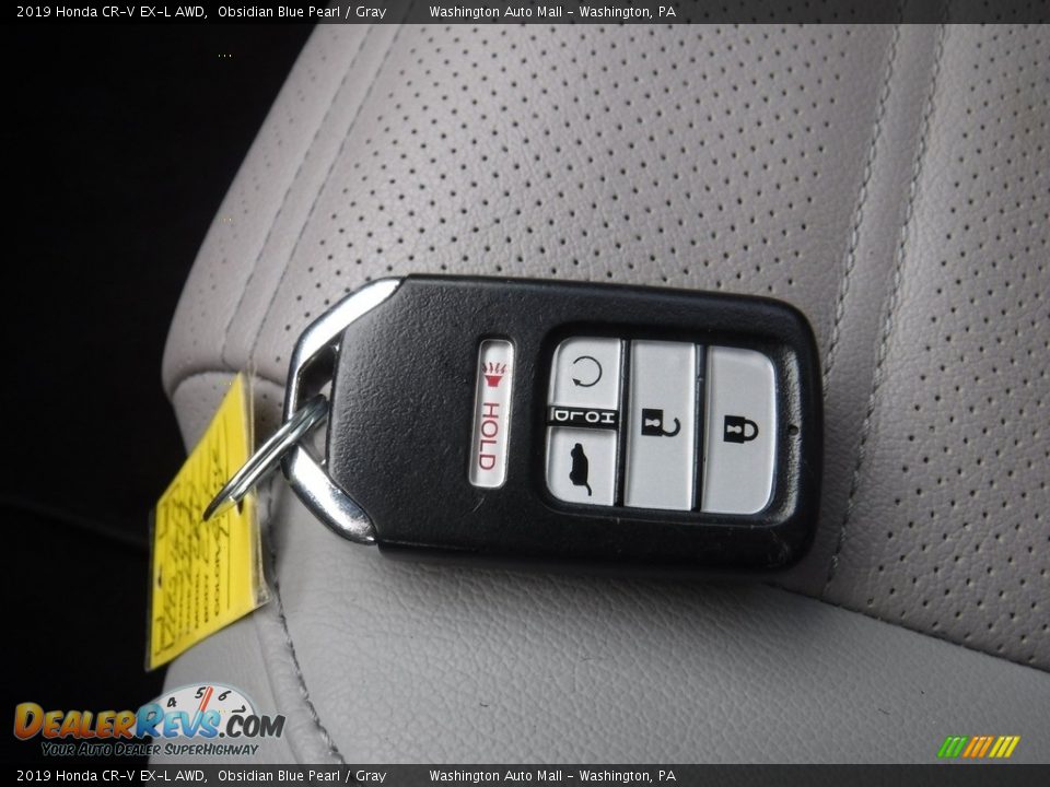 2019 Honda CR-V EX-L AWD Obsidian Blue Pearl / Gray Photo #33