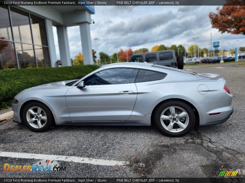 2019 Ford Mustang EcoBoost Premium Fastback Ingot Silver / Ebony Photo #9