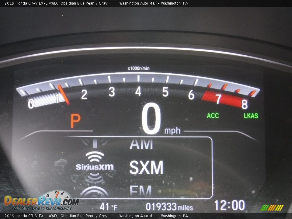 2019 Honda CR-V EX-L AWD Obsidian Blue Pearl / Gray Photo #35